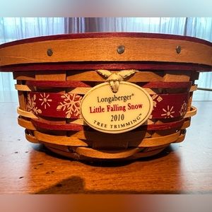 2010 Little Falling Snow Longaberger Tree Trimming Basket